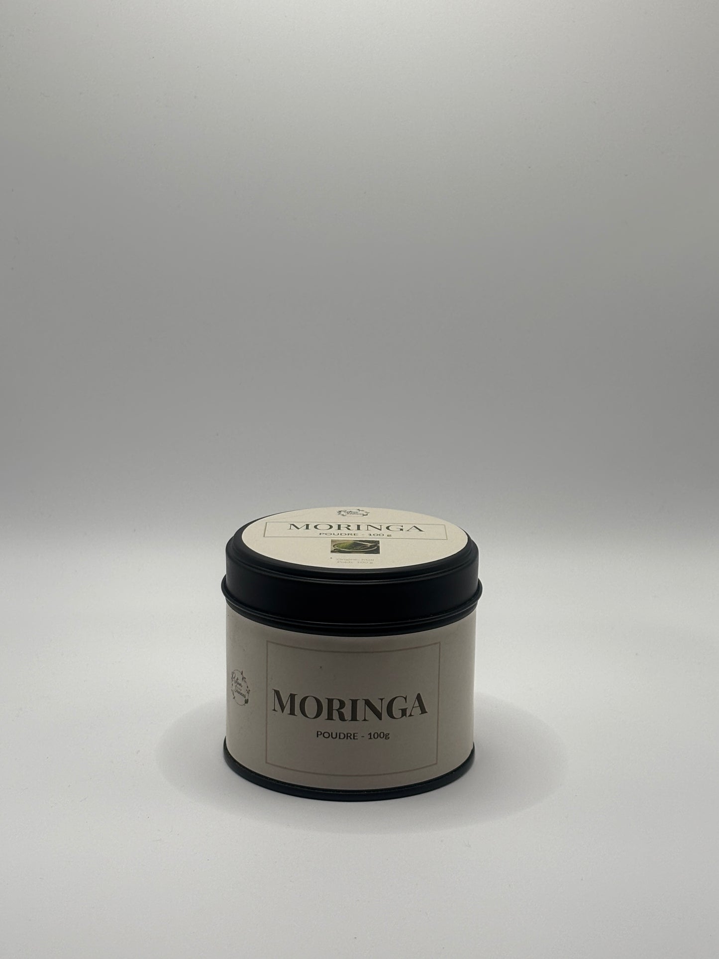 Moringa en poudre 100g – Boîte premium avec cuillère en bois